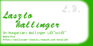 laszlo wallinger business card